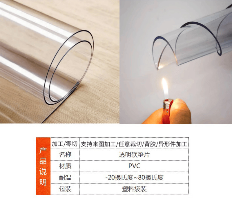 透明pvc软胶可加工异形件 PVC垫片垫圈 雕刻水晶板软玻璃密封垫圈 详情 1