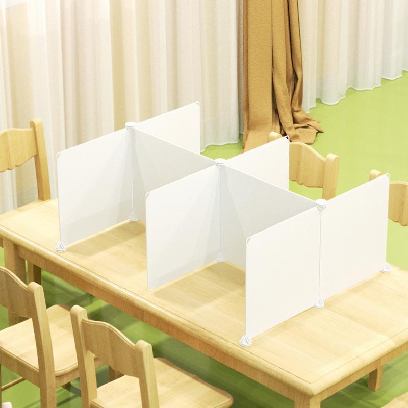 透明亚克力防疫隔离板防飞沫挡板加工学生课桌餐厅办公桌阻断膠板 详情 41