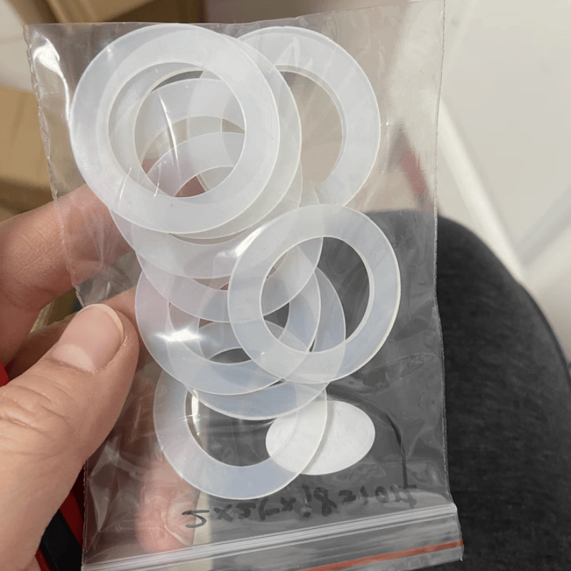 耐高温硅胶法兰密封垫片带孔阀门管道硅橡胶垫圈圆形加厚垫片加工 详情 13