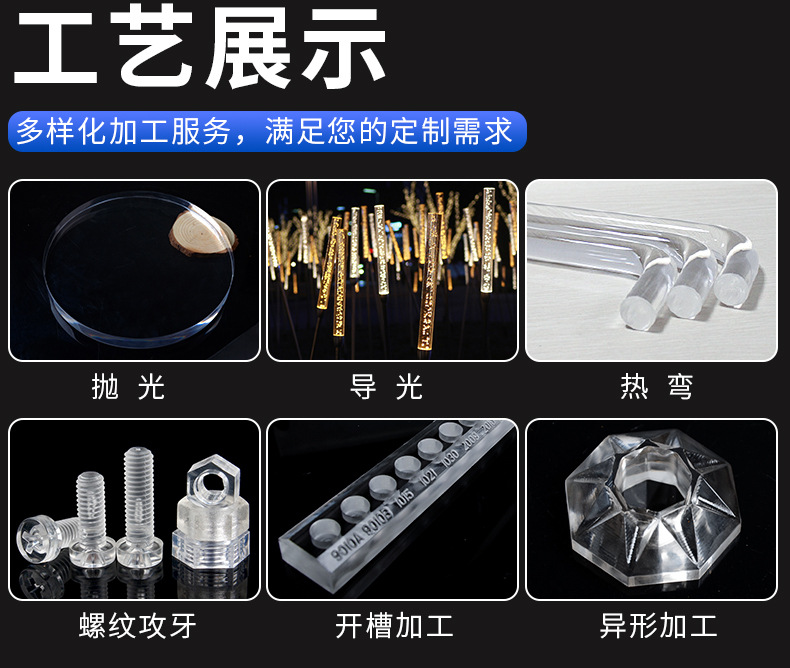 工厂直销亚克力板加工高透明有机玻璃板UV印刷折弯打孔激光切割 详情 23