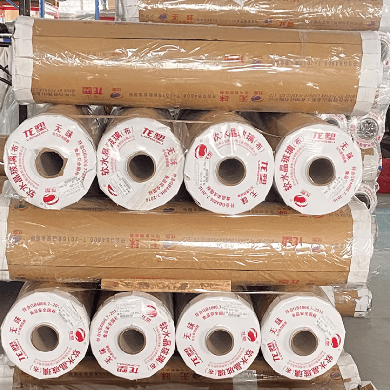整卷厚软玻璃餐桌布透明PVC塑料桌面保护膜防水晶板工业胶皮垫 子 详情 33
